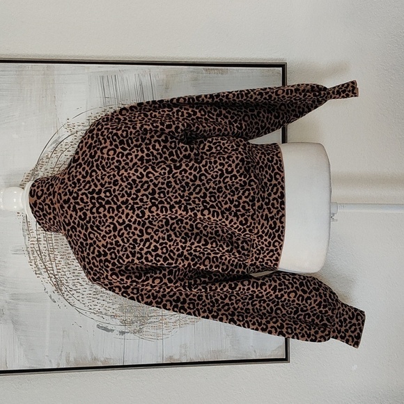New Marled Animal Print Sweater Jacket Size XS - Picture 6 of 9